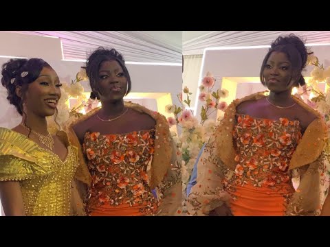 Arrivé de Fatou Ndiaye avec sa belle robe orange explose le réception Royal de Bb Binta…