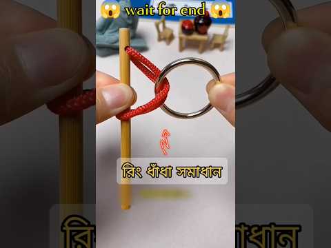 রিং ধাঁধা সমাধান|ring puzzle solve💡~mini wood toy-wood working art skill \hand craft/#shorts #puzzle