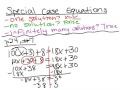 Exploring Equations with No Solution or Infinite Solutions