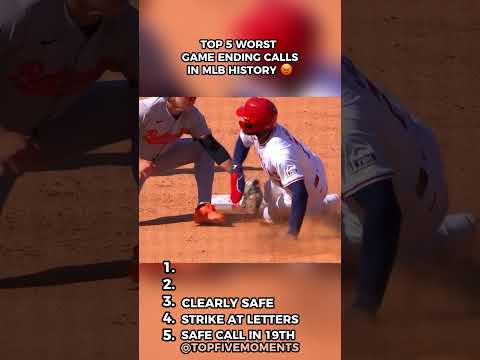 Top 5 WORST Game Ending Calls in MLB History! 😡 #mlb #mlbbaseball #mlbshorts #baseball