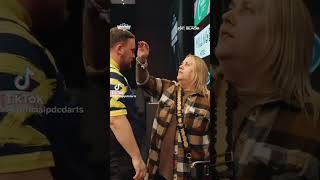 Luke littler gets tiedy up by his mum