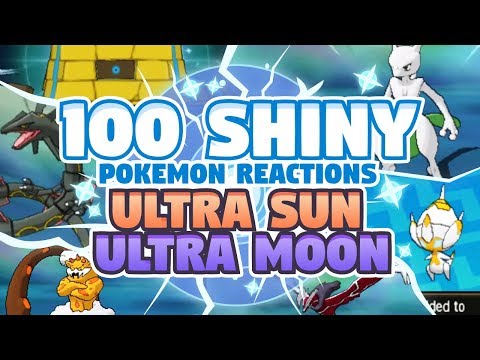 100 EPIC SHINY POKEMON REACTIONS! Pokemon Ultra Sun and Ultra Moon Shiny Montage