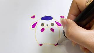 Share how to color a lovely rabbit