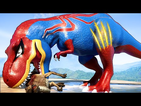 Ultimate All Spiderman Dinosaur War in Jurassic World🕷️ | Spider Dinosaur Team Showdown! 🦖💥