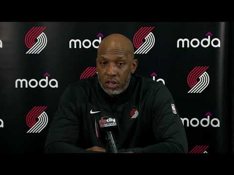 Chauncey Billups Postgame Interview | Portland Trail Blazers 99, Oklahoma City Thunder 109