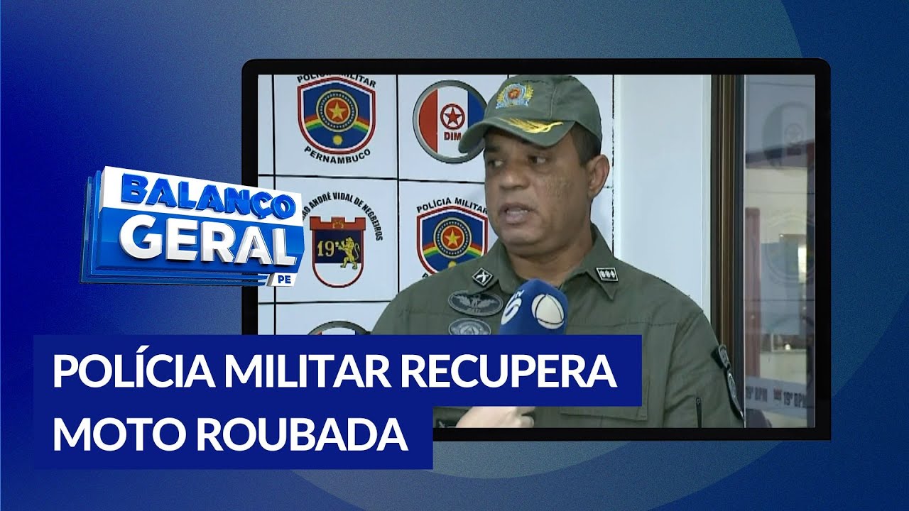 Pol&iacute;cia recupera moto roubada em assalto na Zona Sul do Recife e prende suspeito