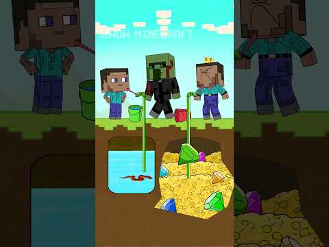 Never Give Up: Help Noob & Baby Steve take The Treasure