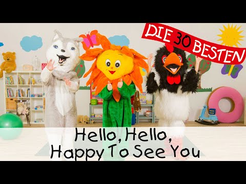 🇬🇧 Hello, Hello, Happy To See You [Hallo, Hallo, schön, dass du da bist] || Songs for kids 👋