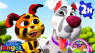 Clean Up Time! Kids Songs | Little Angel | Melody Time: Moonbug Kids Songs