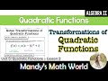 Exploring Quadratic Function Transformations