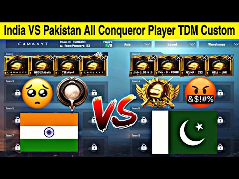 🔥 India VS Pakistan All Team Mate Conqueror Competitive TDM Custom||Samsung,A3,A5,A6,A7,J2,J2,J5,J7