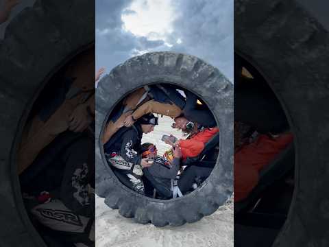 4-person tire vs MASSIVE hill🤣🔥