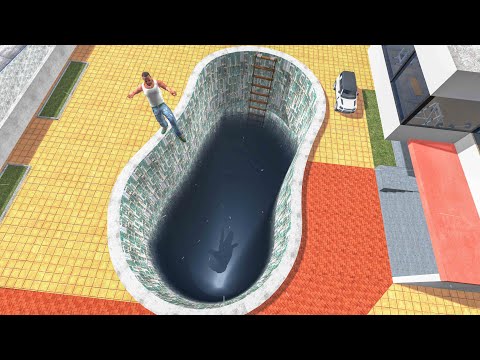 Franklin Fall In Deepest Horror Pool - Indian Bikes Driving 3D