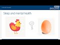 Sleep Health and Mental Well-being