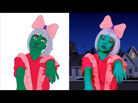 Zombie Dance + More Drawing Meme | Funny Zombie Song