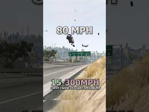 Wait For 300MPH😂🚌💥 Chevy Tahoe VS MASSIVE Speedbump