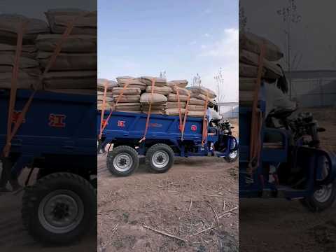 part 165. electric tricycle pulls a load of fertilizers on uneven roads by Content 3.20
