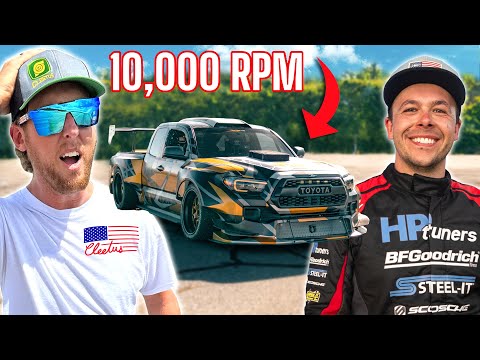 Cleetus Reacts To My 10,000rpm NASCAR Powered Drift Truck!