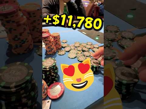 カジノのハイレートをぶっ壊してしまった😲💥FLUSH $11000 POT !!!#shorts #poker #世界のヨコサワ