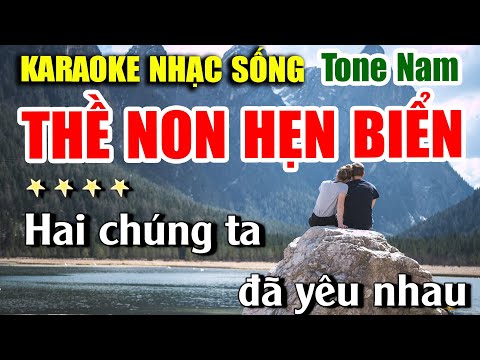 Karaoke Thề Non Hẹn Biển Nhạc Sống Cha Cha Cha Tone Nam Dễ Hát Nhất | Nhạc Sống Minh Công