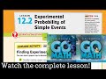 Exploring Experimental Probability of Simple Events