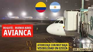 VUELO AVIANCA ENTRE BOGOTÁ Y BUENOS AIRES (CASI CERRADO POR NIEBLA)