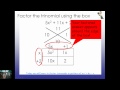 Factoring Trinomials with Xbox Method