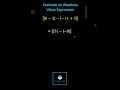 Understanding Absolute Value Expressions