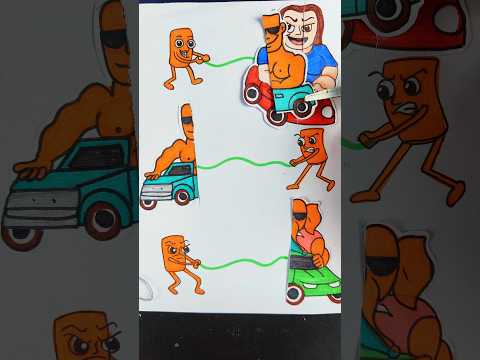 Brainrot GigaChad Mode Paper Matching Crafts Puzzle #shorts #art #satisfying #painting