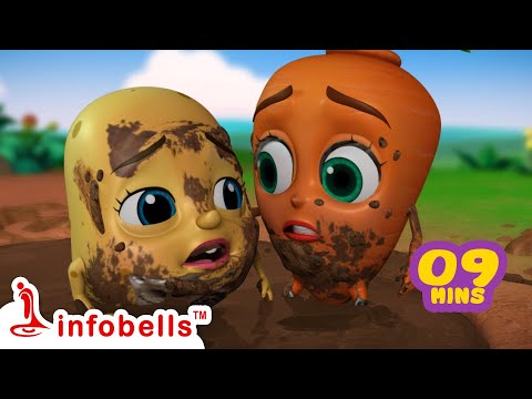 Aloo Kachaloo Beta Kahan Gaye the | Hindi Rhymes & Cartoons | Infobells #hindirhymes #alookachaloo