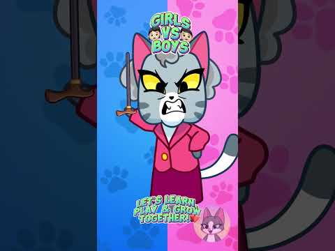 Funny Girls🧒🏻 VS Boys👦🏻Let’s Learn, Play & Grow Together!❤️ #animation #kids