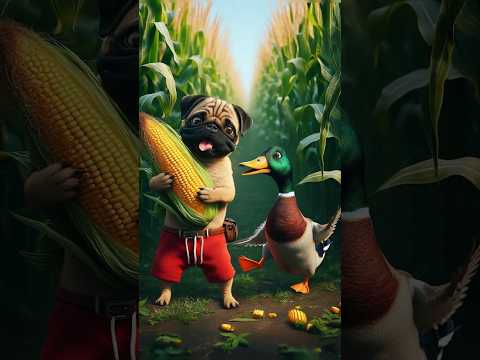 Pug wants to eat popcorn but has no money. What will he do? #pug #funny