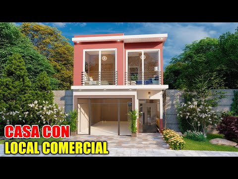 Plano de casa con LOCAL COMERCIAL: Diseño para Maximizar Espacios