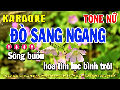 Karaoke Đò Sang Ngang Nhạc Sống Tone Nữ | Huỳnh Anh