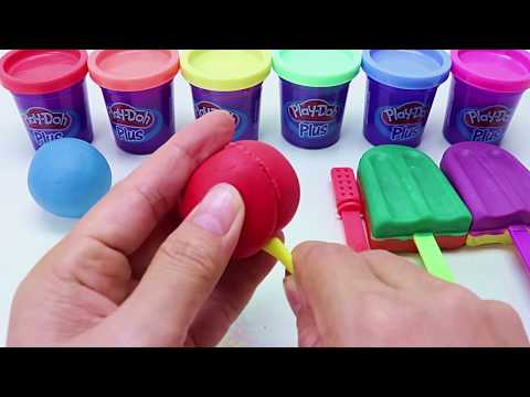 Making 3 Ice Cream Popsicle Play Doh Learn Numbers Surprise Toys Kinder Surprise Eggs