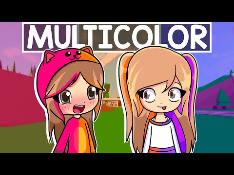 24 HORAS en un MUNDO MULTICOLOR con Mandarina en Roblox