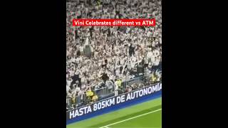 Vinicius Celebrates different vs Atlético de Madrid