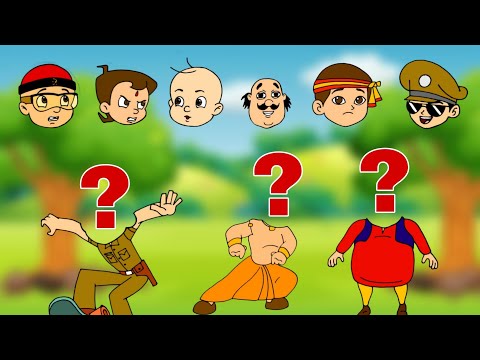 Wrong Heads Puzzle Little Singham, Chhota Bheem and Motu Patlu