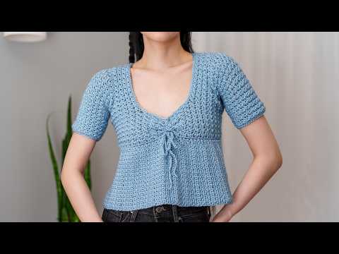 How to Crochet a Dainty Babydoll Peplum Top | Pattern & Tutorial DIY