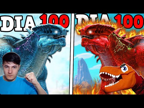 DUELO DE ELEMENTAIS! GIGANTE FIRE KING TITAN E GIGANTE ICE KING TITAN! 100 DIAS ARK