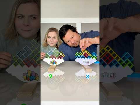 Stack vs Stack! Who can stack the most?! #familygames #stack #fungames