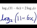 Logarithmic Equations and Properties
