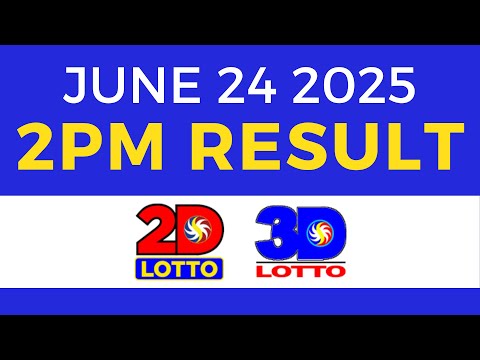 2pm Lotto Result Today Swertres Ez2 PCSO June 24 2025