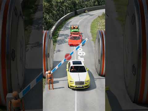 Unlucky Cars vs Bollards – BeamNG.drive