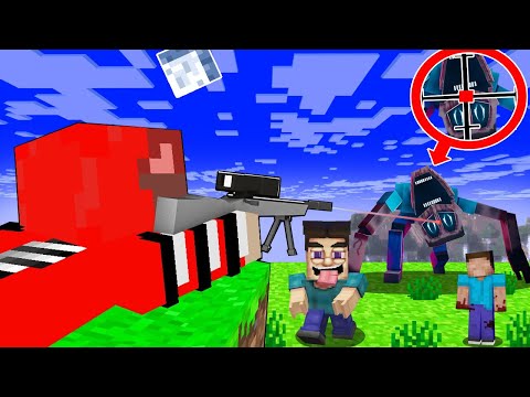 DERROTE a Todos Los STEVE De TERROR Con ARMAS CHETADAS en Minecraft...🟦💀