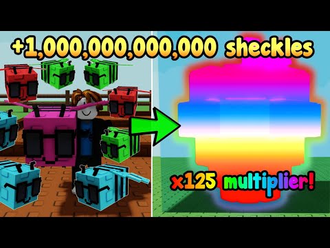 Noob With Full Team Of Disco Bee In Grow A Garden! x125 Sheckles Multiplier!
