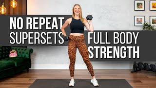 20 min. Full Body SUPERSETS Strength Training Workout