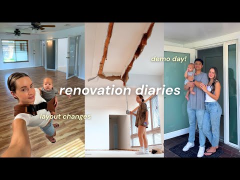 HOME RENO DIARIES 🏡 demo day, floor samples, balancing mom life, adding a bathroom?