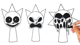Drawing Sprunki Sonic.exe Retake Phase 4 #sprunki #incredibox #incrediboxsprunki