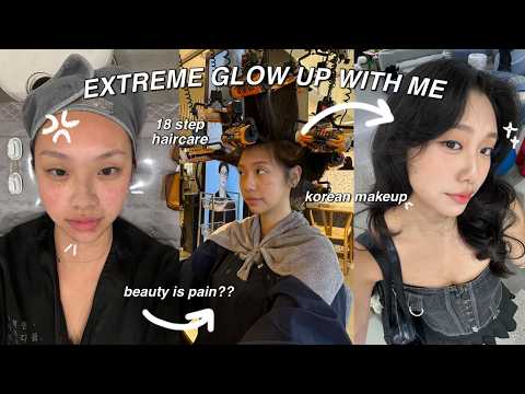 *EXTREME* GLOW UP WITH ME 🎀 korean makeup, colour analysis, laser facials, professional photos etc